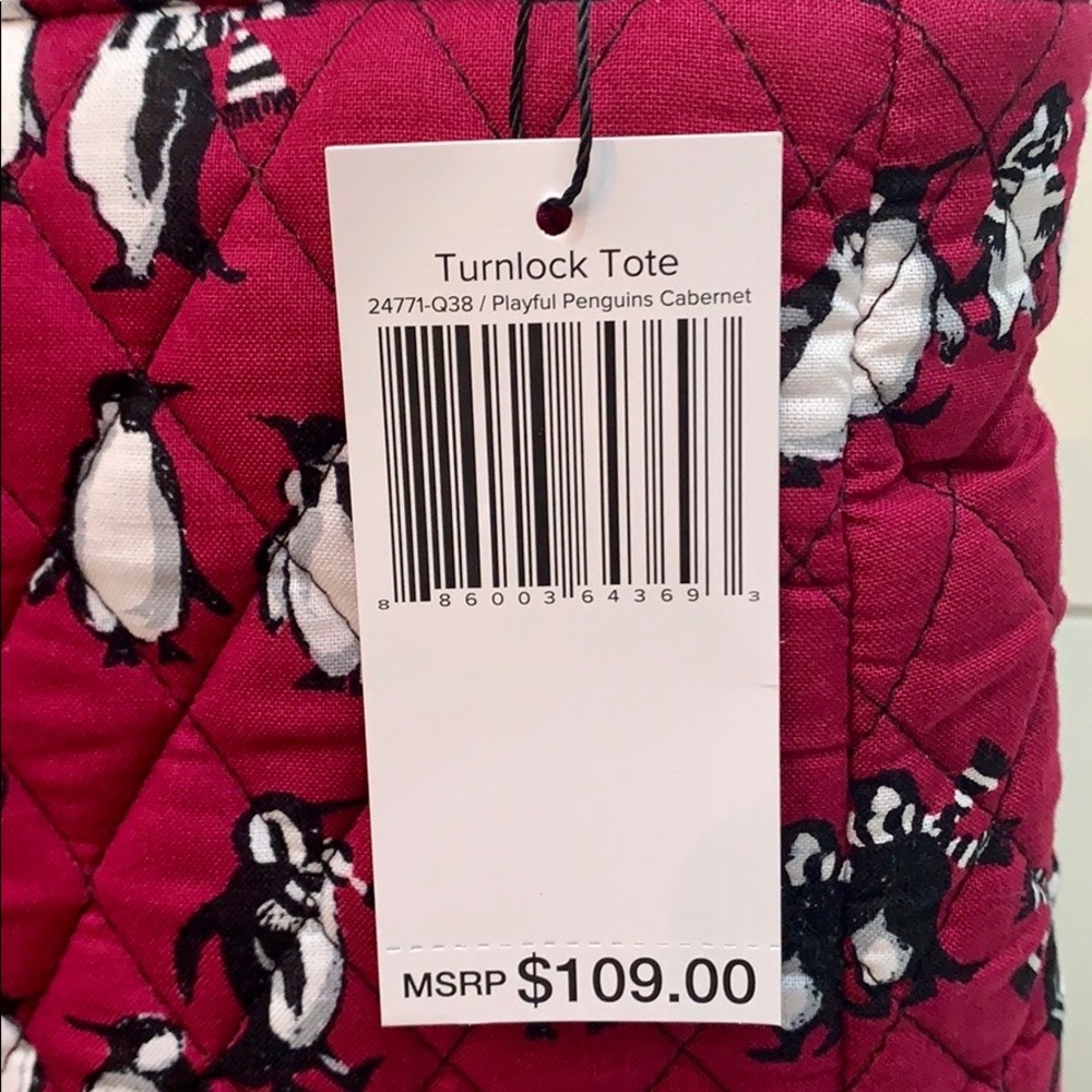 !LAST ONE! - Vera Bradley Turnlock Tote- Penguins - Picture 8 of 8